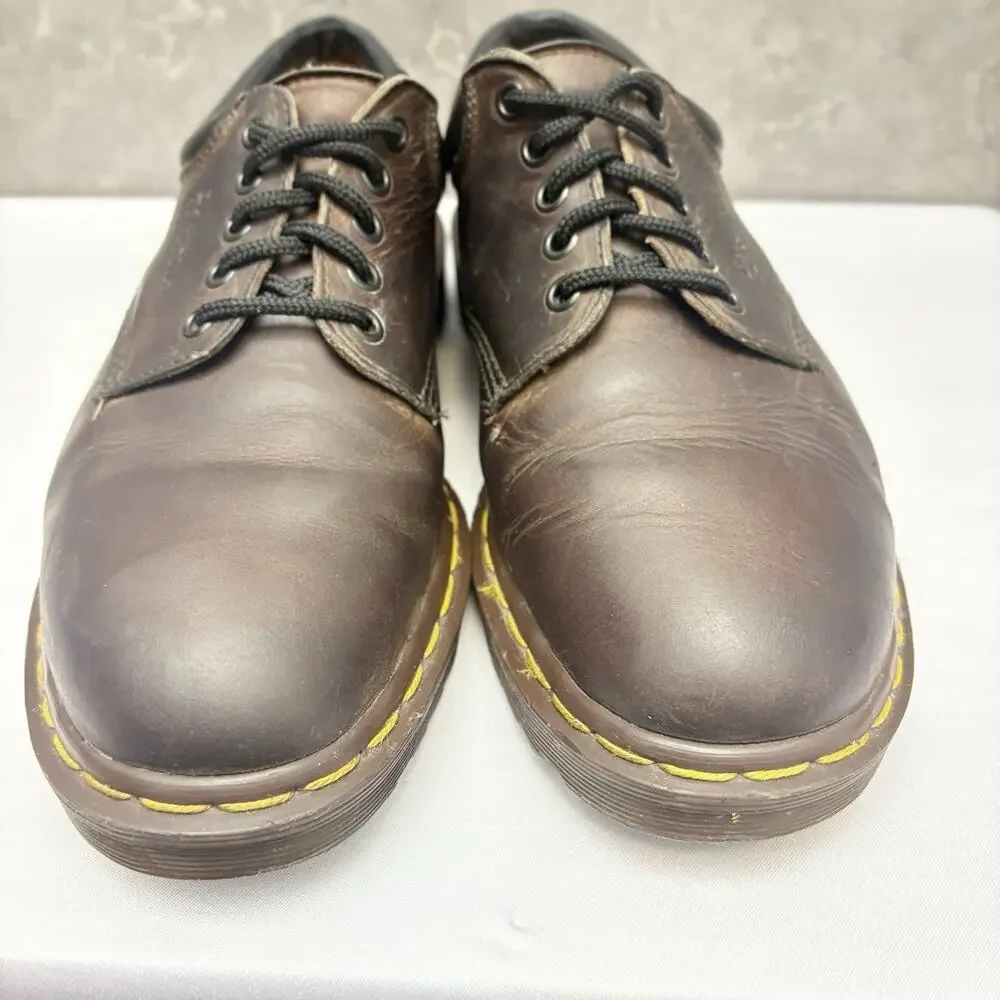 Vtg Dr Martens 8053 Made in England Crazy Horse Brown Leather Oxford UK 9/US 10